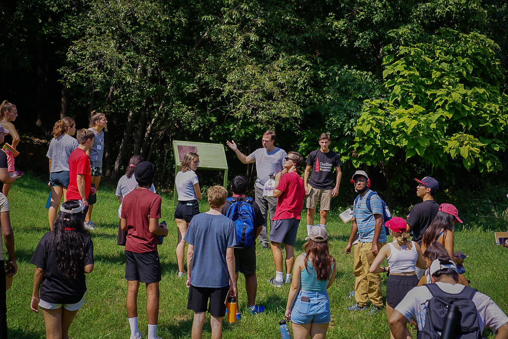 group of students in field