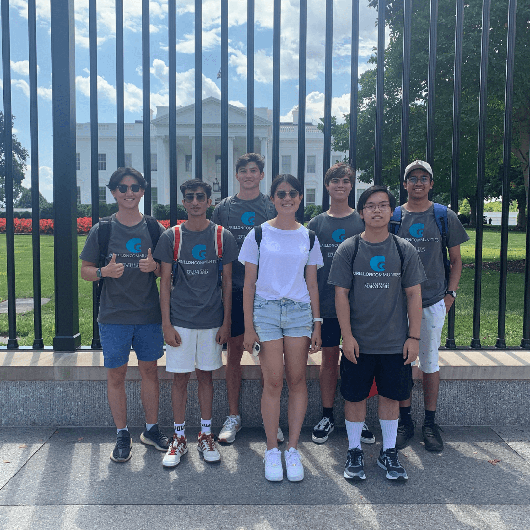 Carillon students in front of the White House