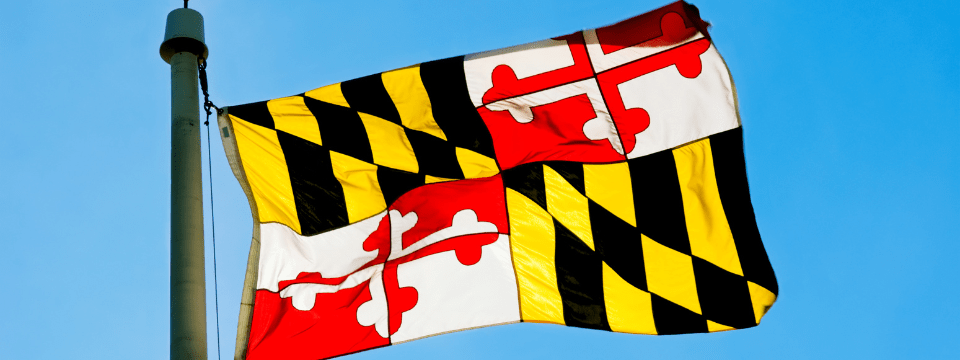 waving Maryland flag