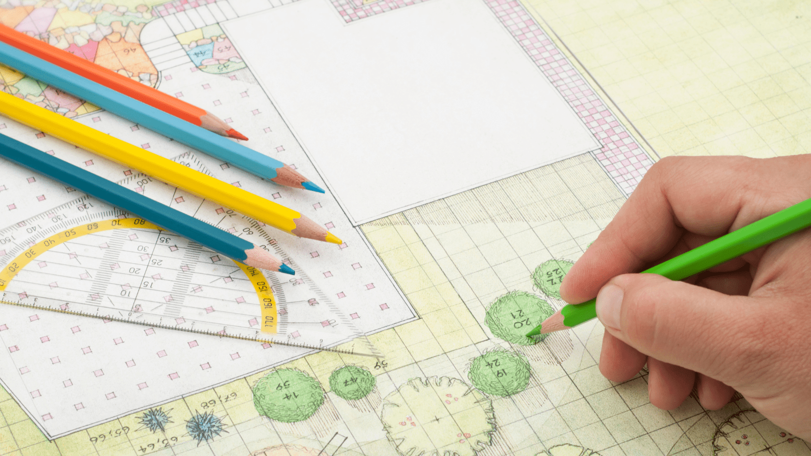 colored pencils, graph, design