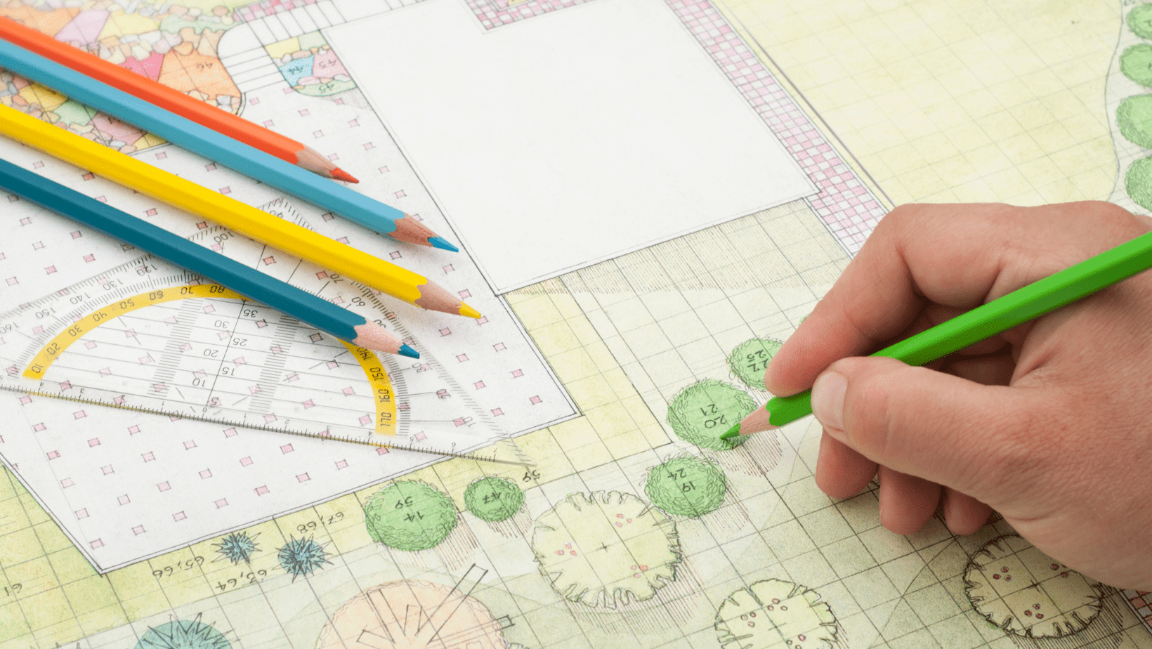 colored pencils, graph, design