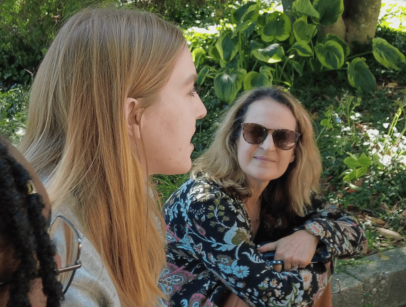 Leeanne listens to a student talking