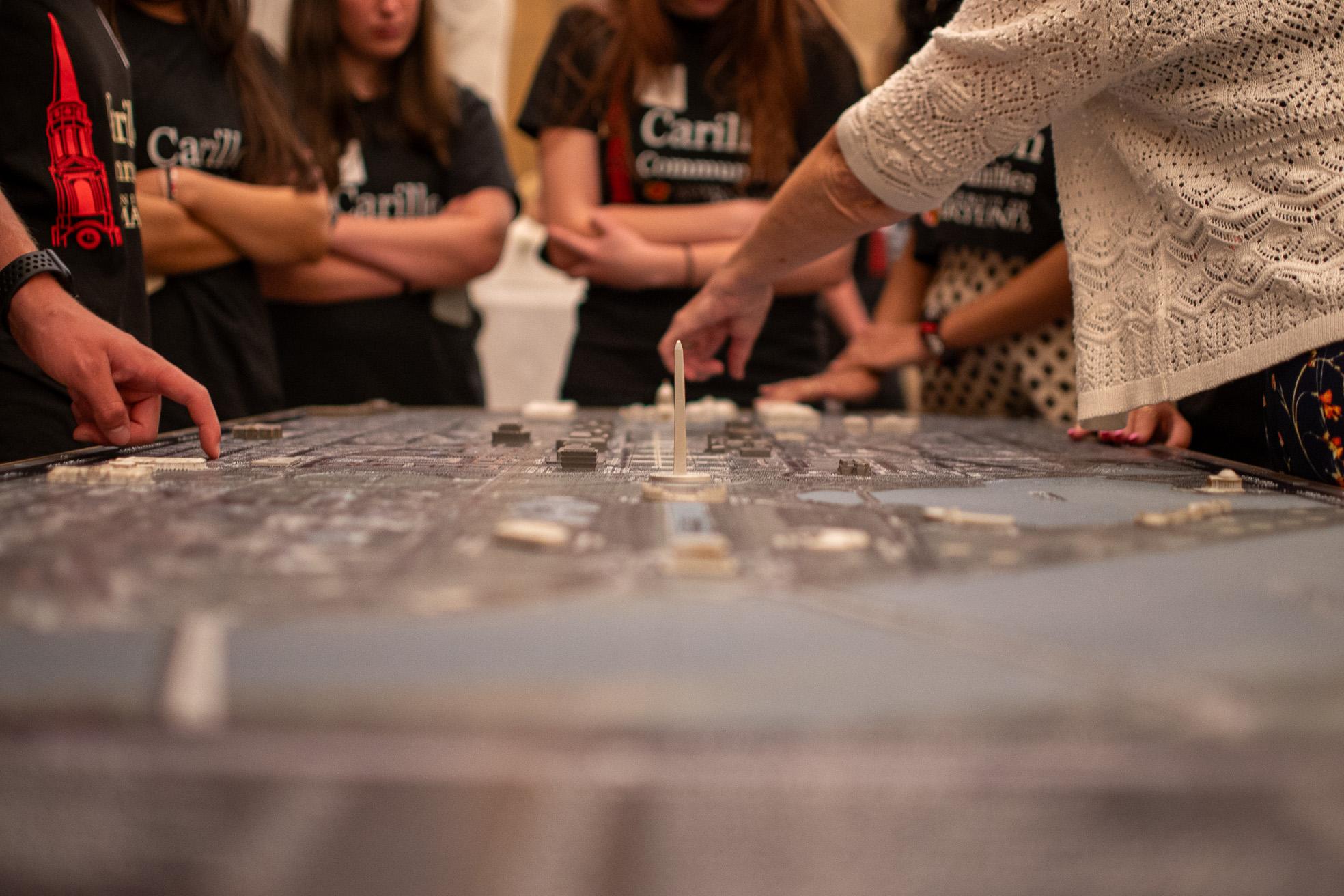 A table display of D.C. in the Capitol